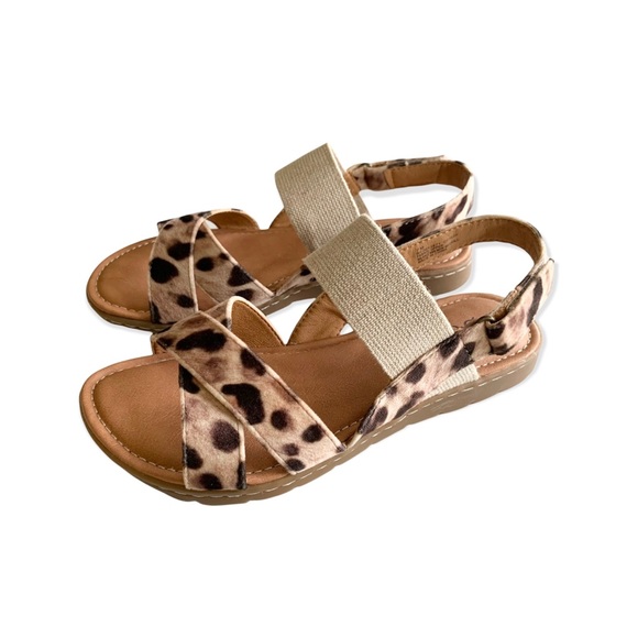 B.O.C Caty Natural Leopard Fabric Sandal Sz 7 NIB - Picture 4 of 8
